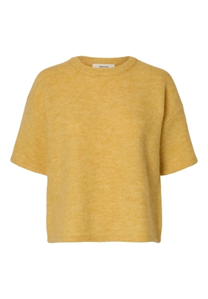 Tröjor/Koftor - Slflulu 2/4 Knit O-neck – Ochre
